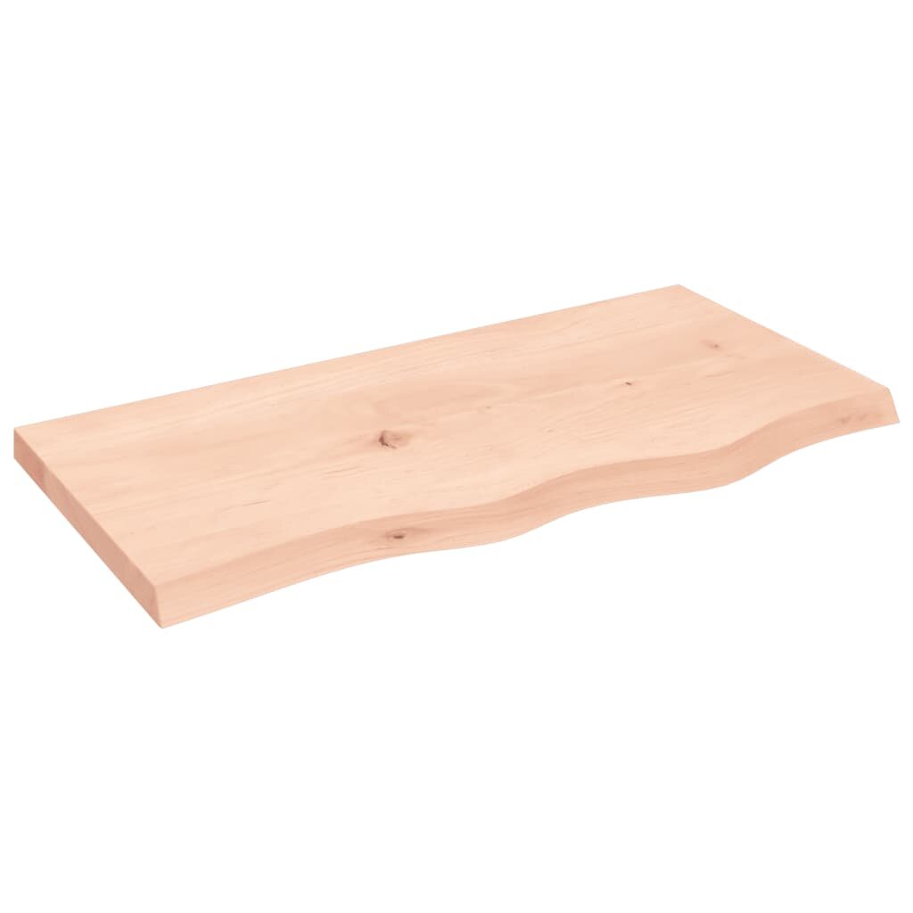 vidaXL Kúpeľňová doska 80x40x(2-4) cm neošetrený masív