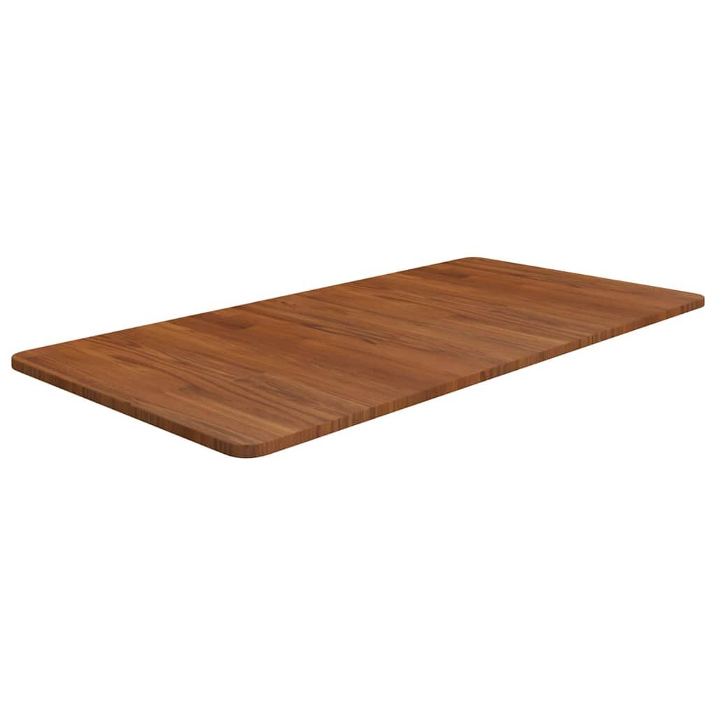 vidaXL Kúpeľňová doska tmavohnedá 100x50x15 cm ošetrený masív
