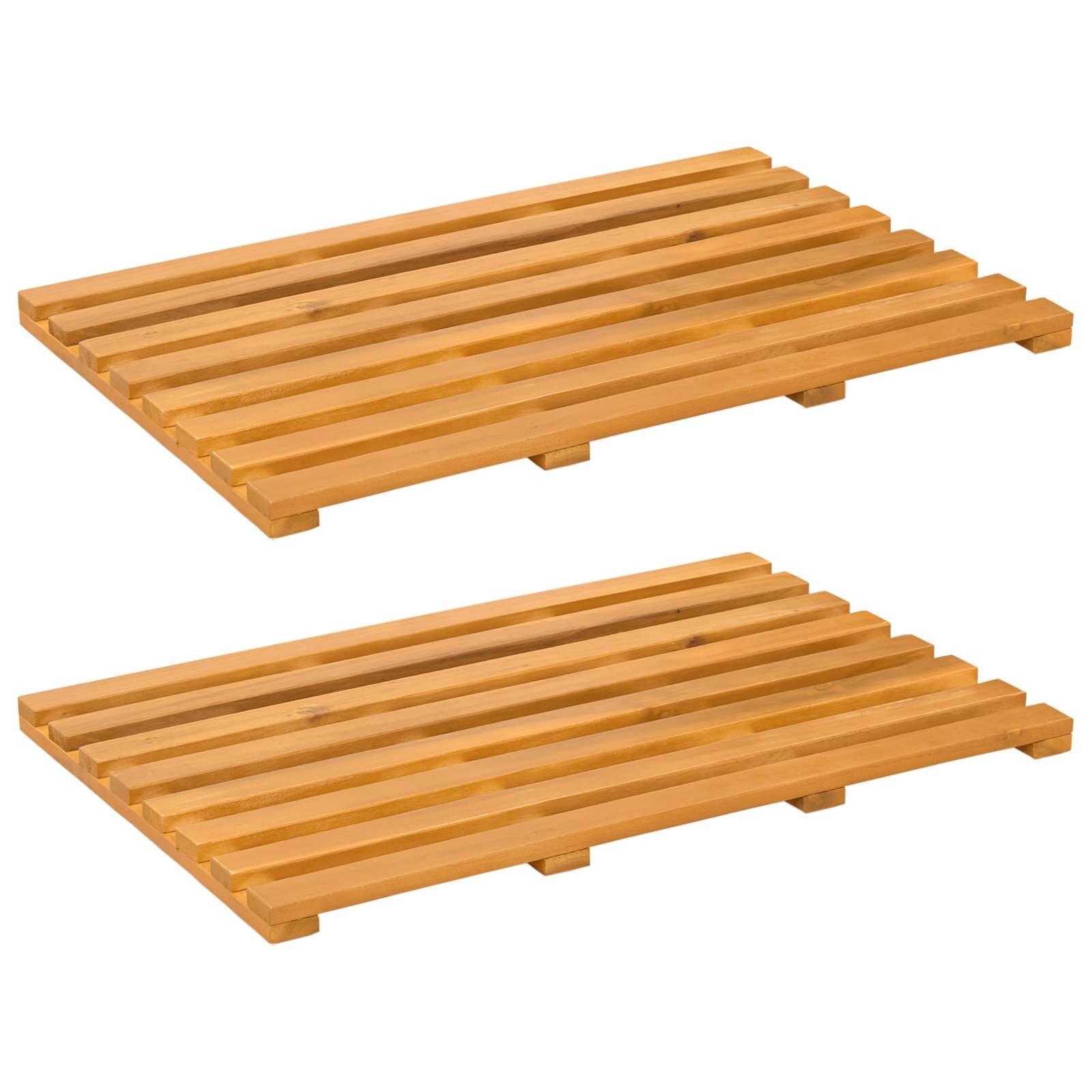 vidaXL Kúpeľňová predložka 2 ks Prírodná 56 x 37 cm