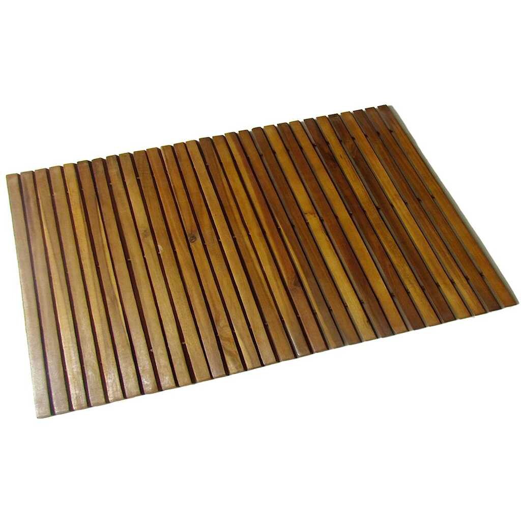 vidaXL Kúpeľňová predložka z akáciového dreva 80 x 50 cm