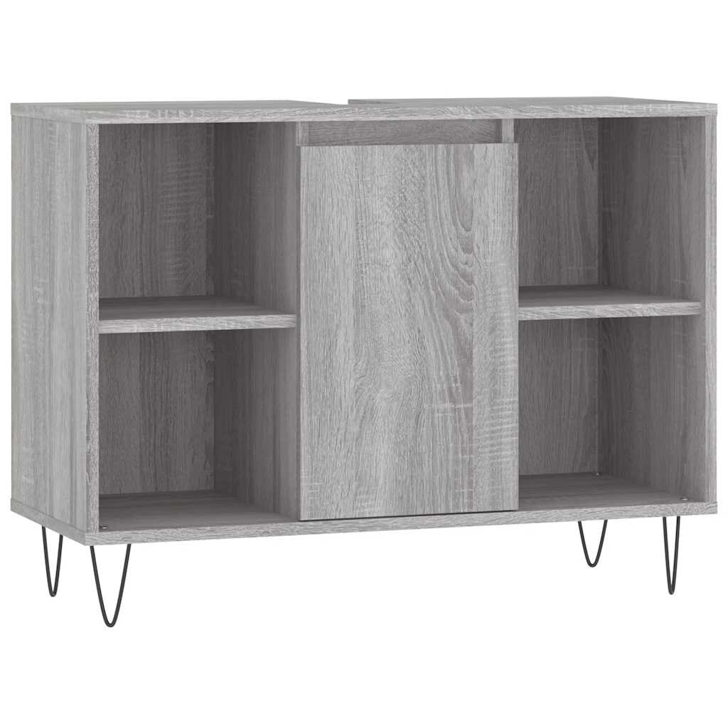 vidaXL Kúpeľňová skrinka sivý dub sonoma 80x33x60 cm kompozitné drevo