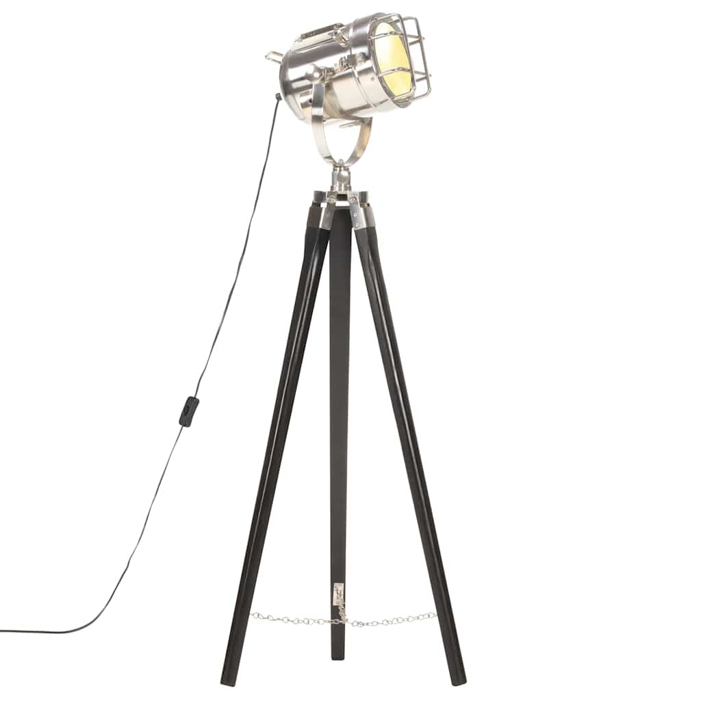 vidaXL Lampa na statíve čierna 97 cm mangovníkový masív