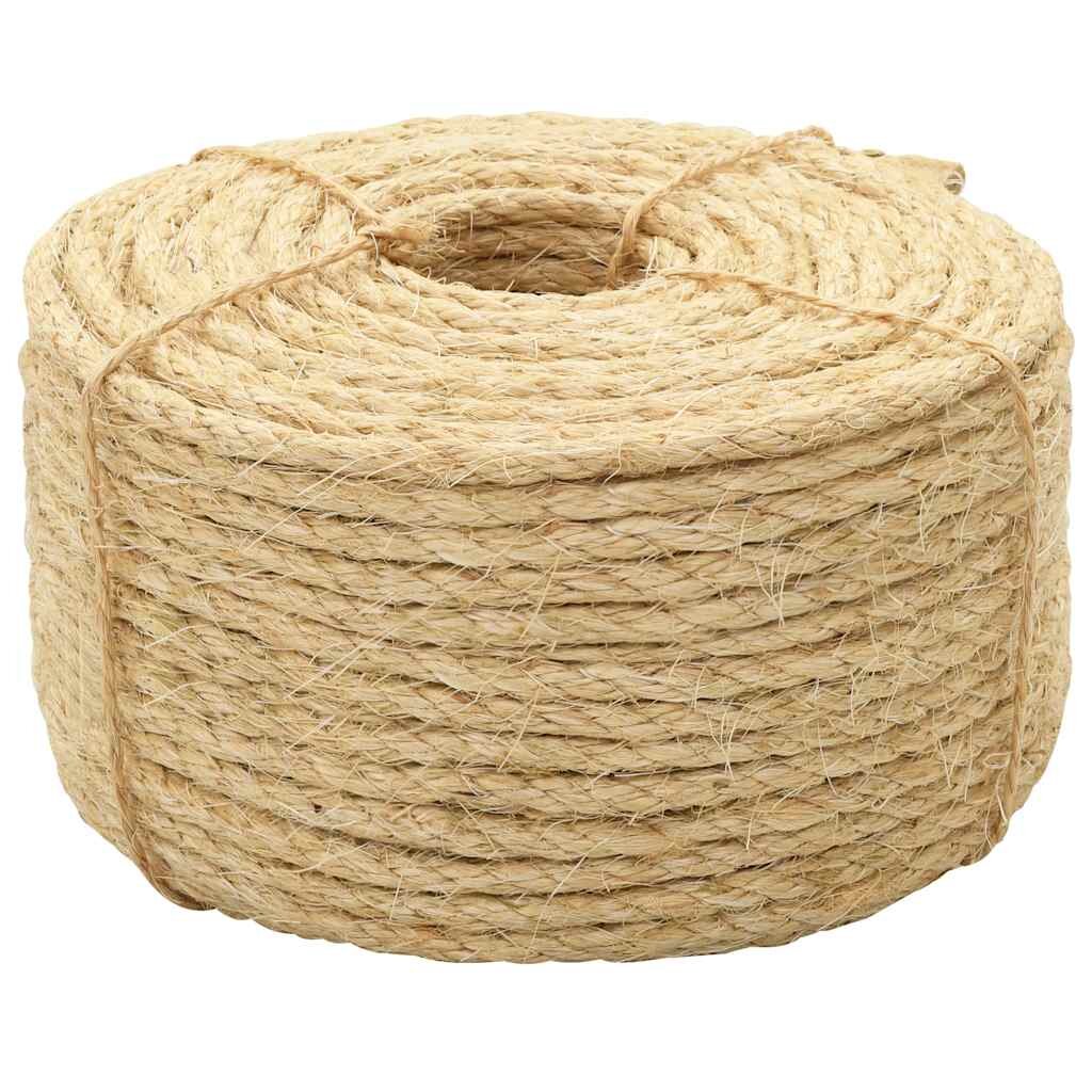 vidaXL Lano 100% sisal 6 mm 100 m