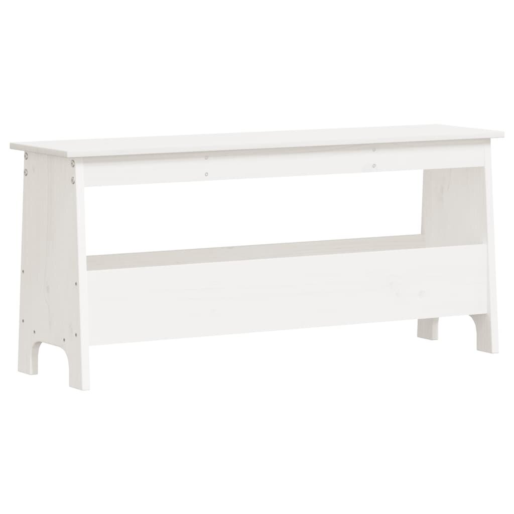 vidaXL Lavica do predsiene biela 100x28x45 cm masívne borovicové drevo