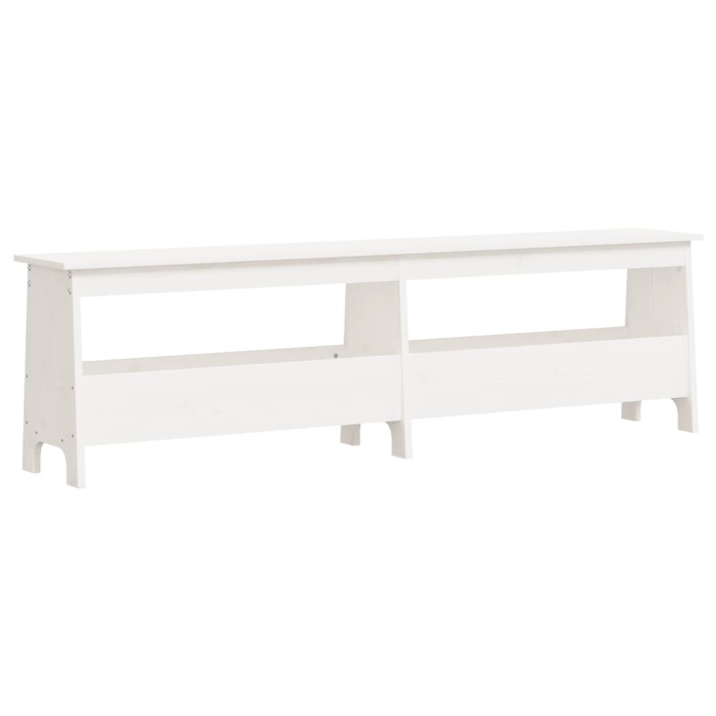 vidaXL Lavica do predsiene biela 160x28x45 cm masívna borovica