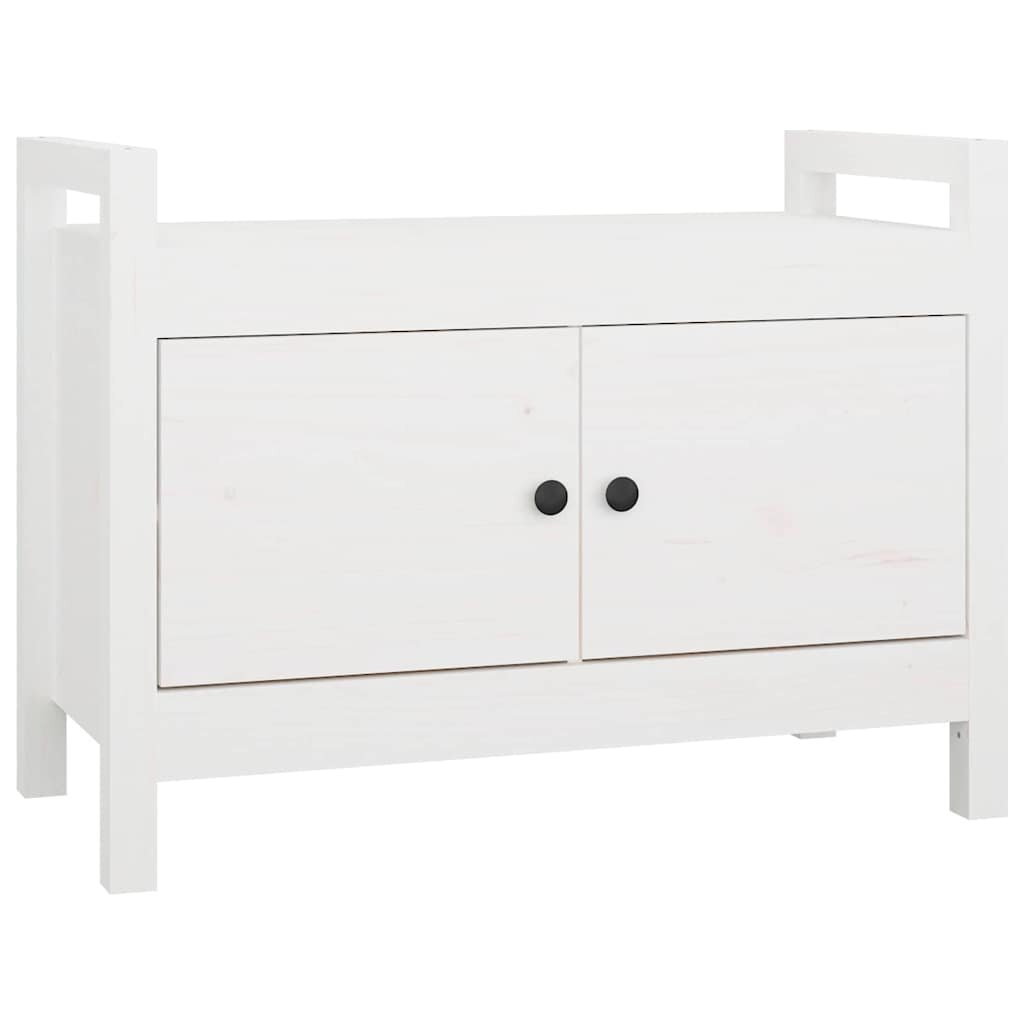 vidaXL Lavica do predsiene biela 80x40x60 cm masívna borovica