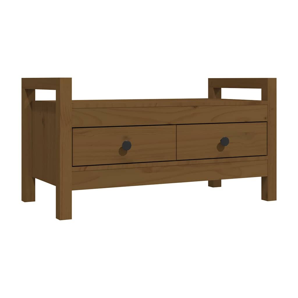 vidaXL Lavica do predsiene medovohnedá 80x40x43 cm masívna borovica