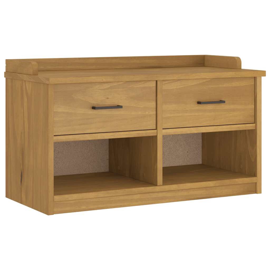 vidaXL Lavica do predsiene SANDNES 87x40x50 cm borovicový masív