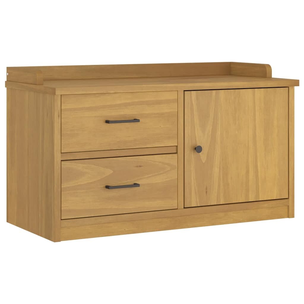 vidaXL Lavica do predsiene SANDNES 87x40x50 cm borovicový masív