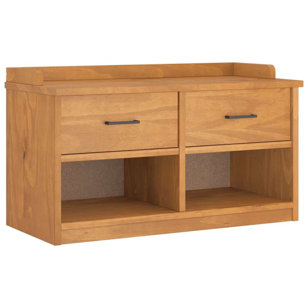 vidaXL Lavica do predsiene SANDNES 87x40x50 cm borovicový masív