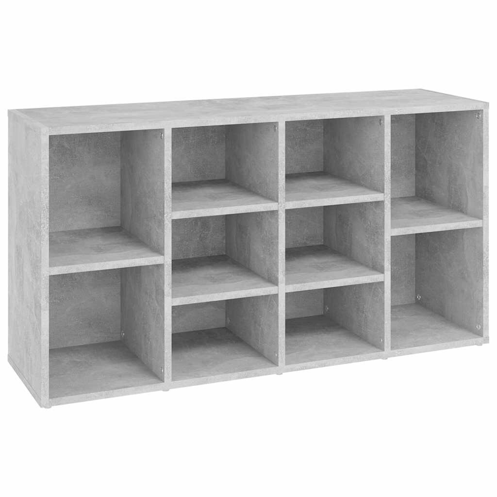 vidaXL Lavica na topánky betónovo sivá 103x30x55cm kompozitné drevo