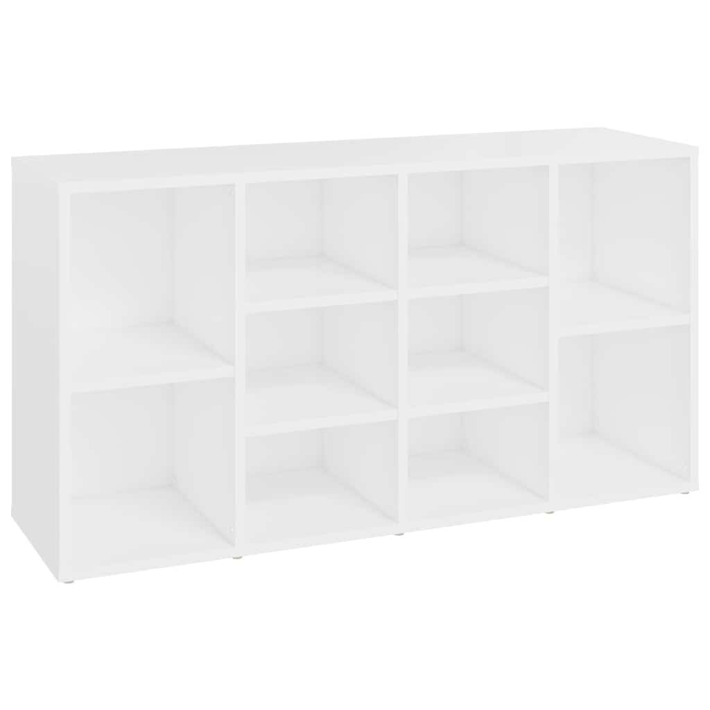 vidaXL Lavica na topánky biela 103x30x55 cm kompozitné drevo
