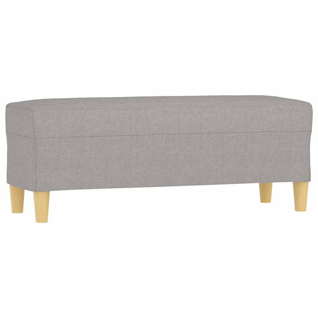 vidaXL Lavička bledosivá 100x35x41 cm látka