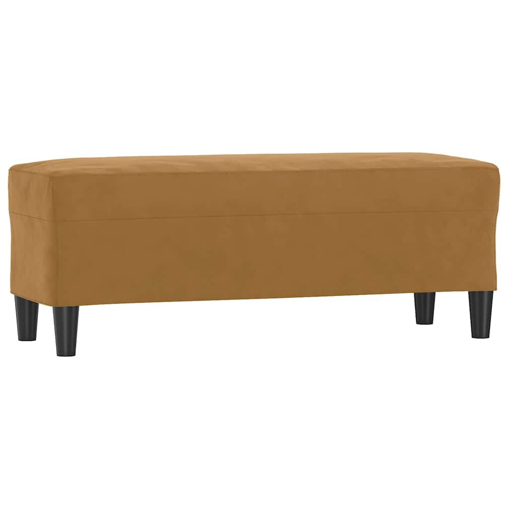 vidaXL Lavička hnedá 100x35x41 cm zamat