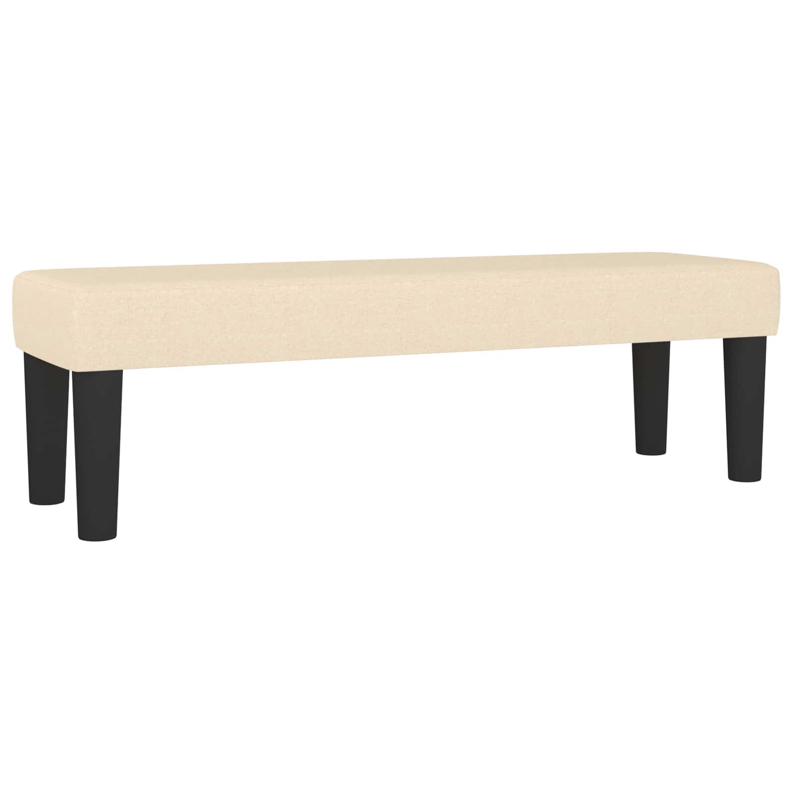 vidaXL Lavička krémová 100x30x30 cm látka