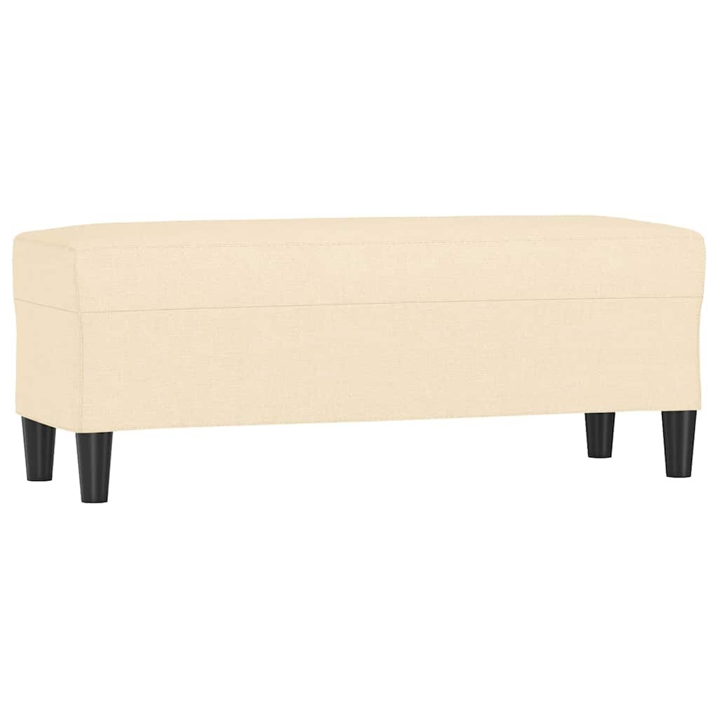 vidaXL Lavička krémová 100x35x41 cm látka