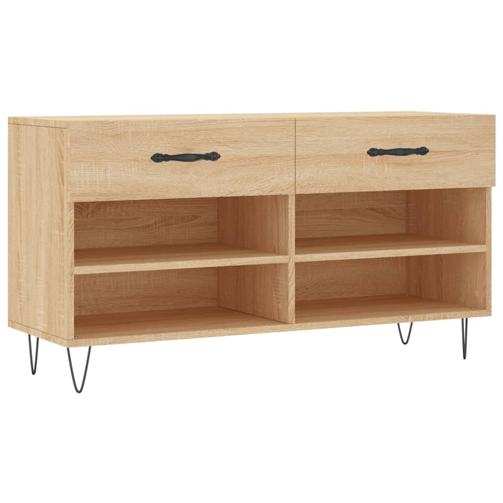 vidaXL Lavička na topánky dub sonoma 102x35x55 cm kompozitné drevo