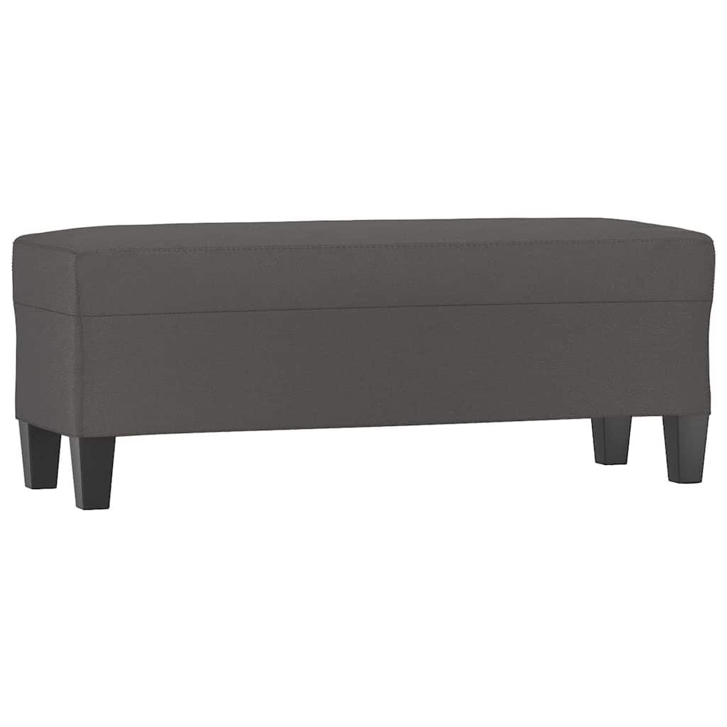vidaXL Lavička sivá 100x35x41 cm umelá koža