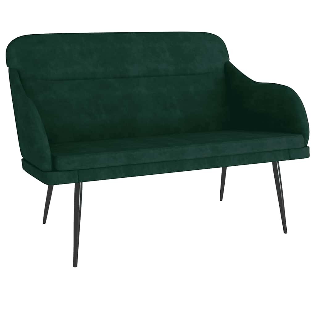 vidaXL Lavička tmavozelená 110x76x80 cm zamat