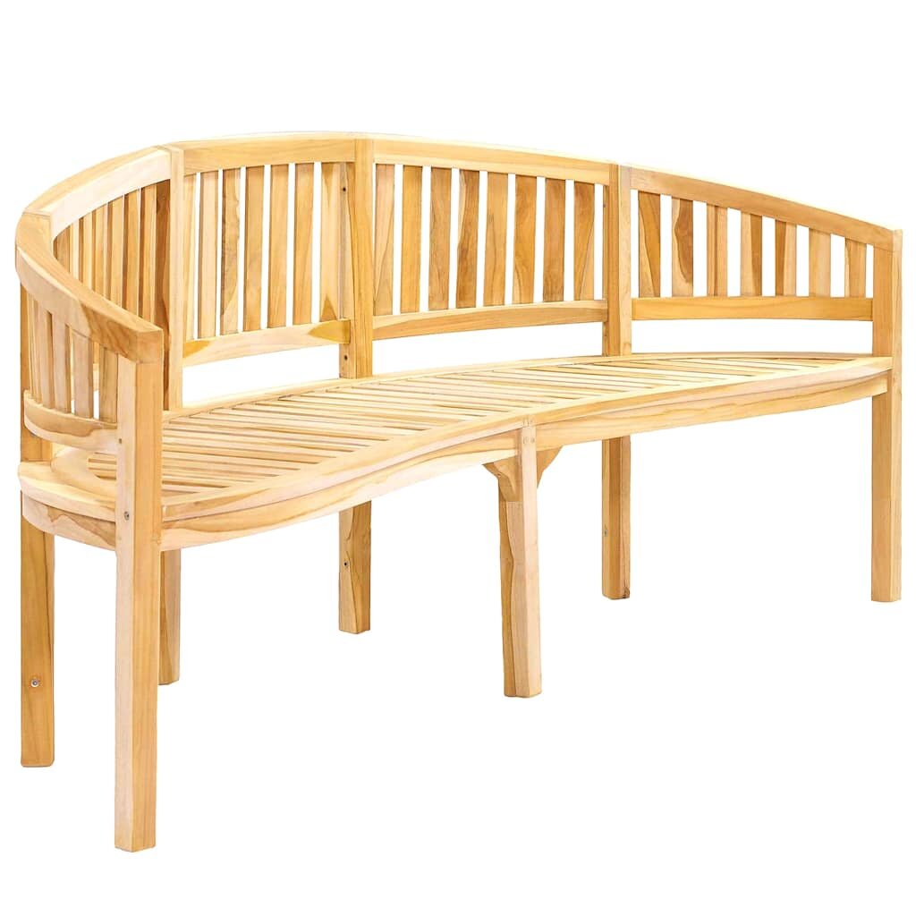 vidaXL Lavička v tvare banánu 200 cm tíkový masív
