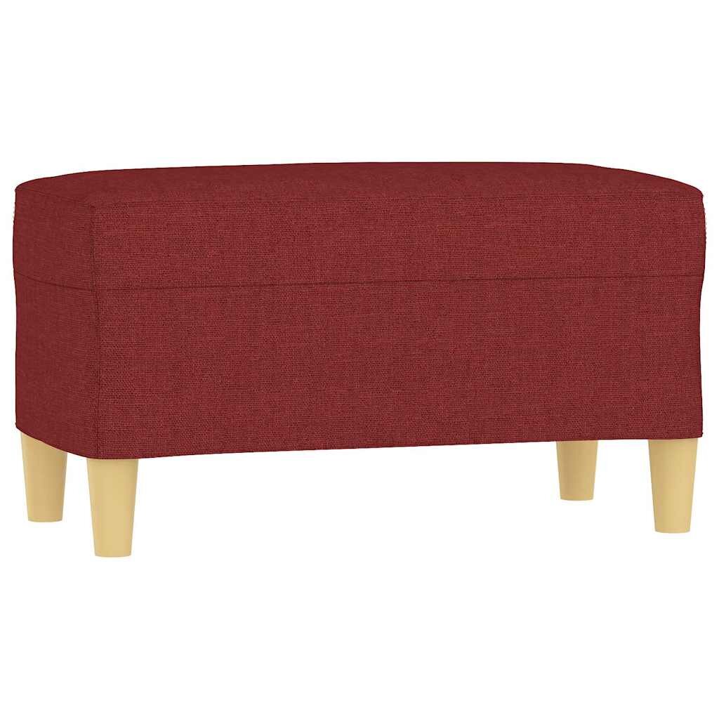 vidaXL Lavička vínovo-červená 70x35x41 cm látka