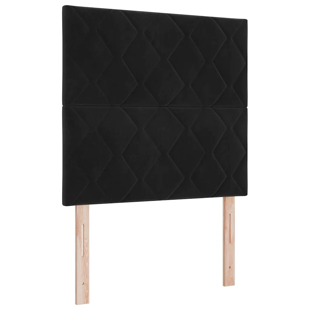 vidaXL LED hlavová doska Čierny 90 cm Zamat