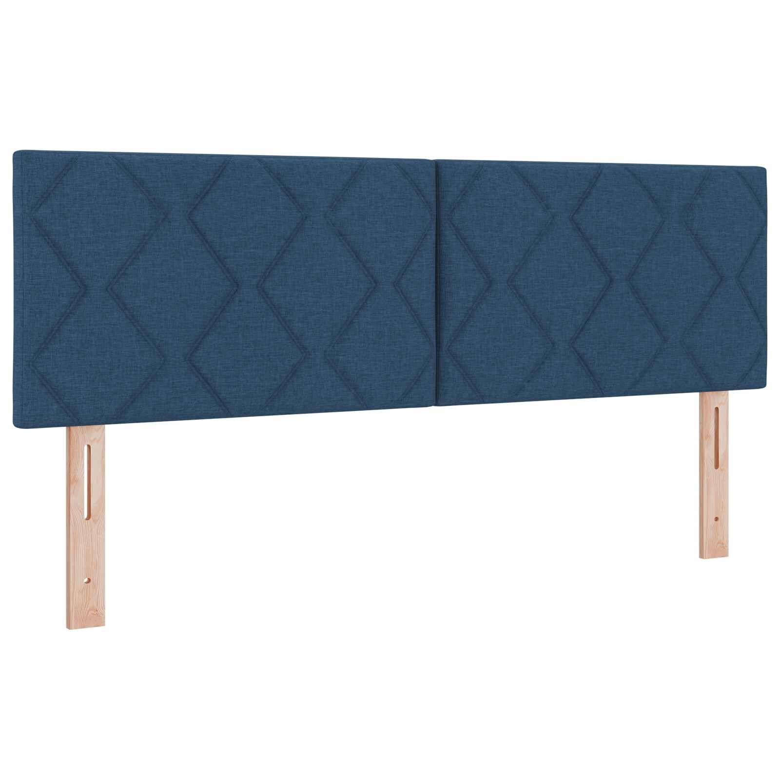 vidaXL LED hlavová doska Modrá 160 cm látka