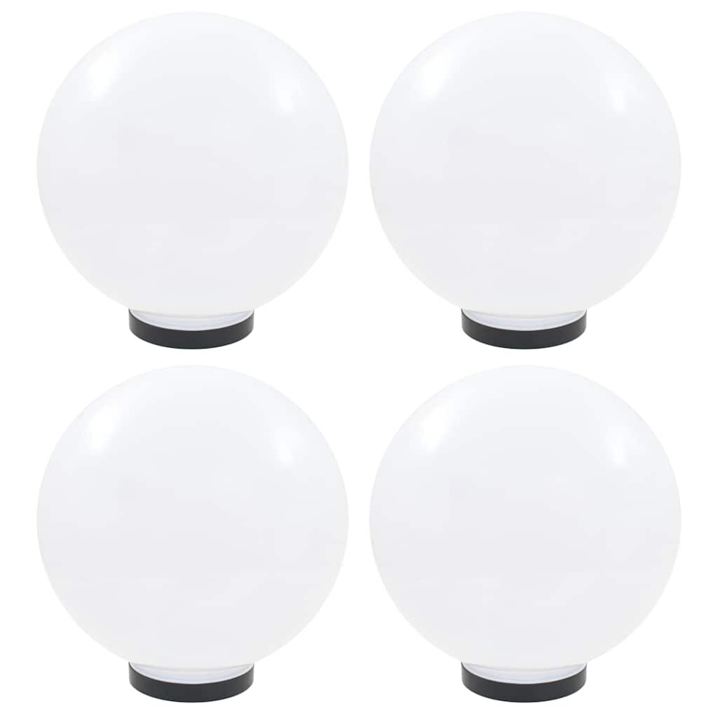 vidaXL LED lampy v tvare gule 4 ks 30 cm PMMA