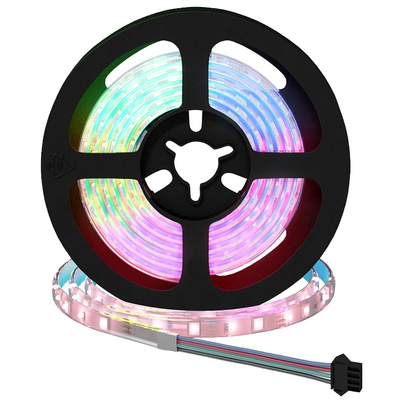 vidaXL LED pás 12 ks Čierna a priehľadná Meď a plast