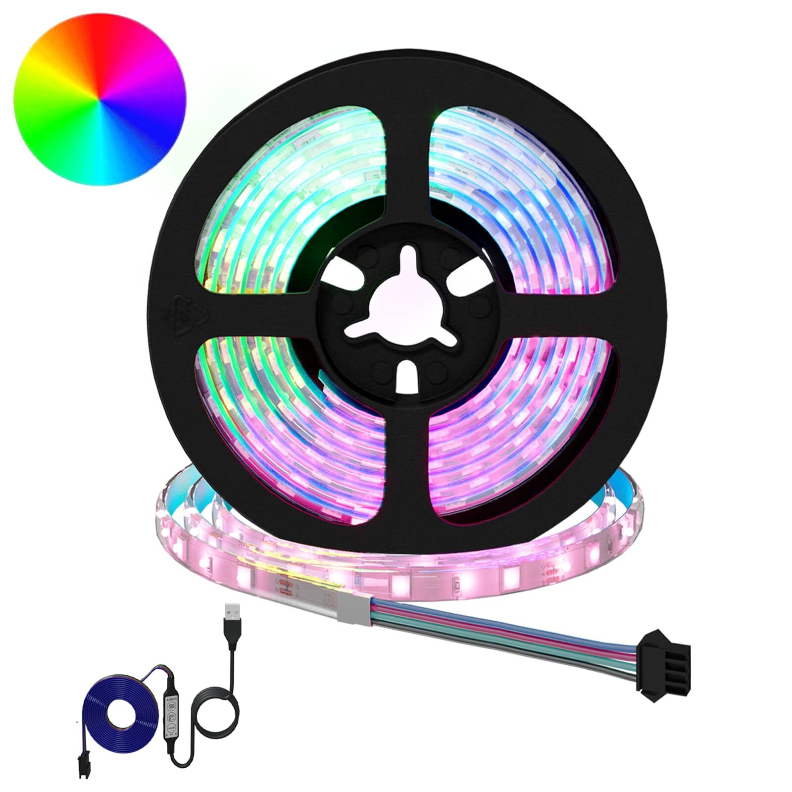 vidaXL LED pás 2 ks Čierna a priehľadná Meď a plast