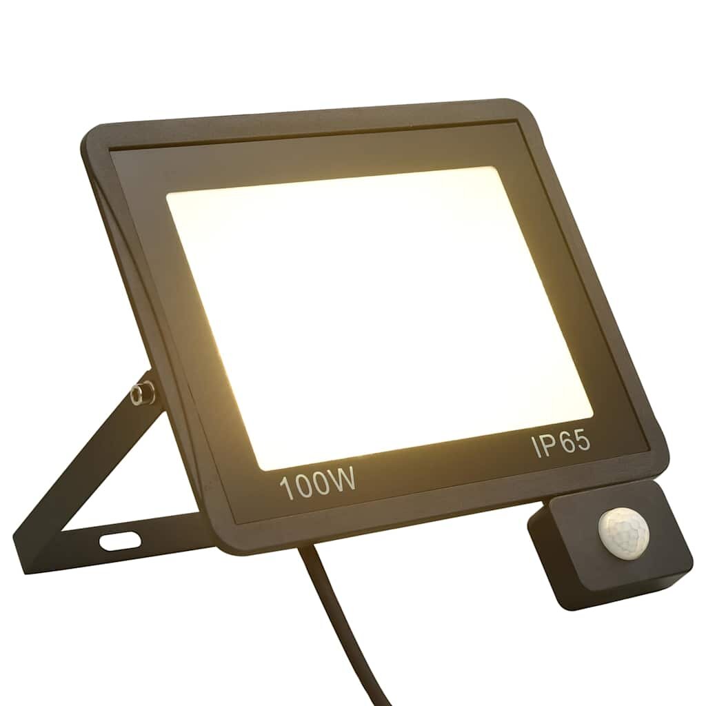 vidaXL LED reflektor so senzorom 100W teplé biele svetlo