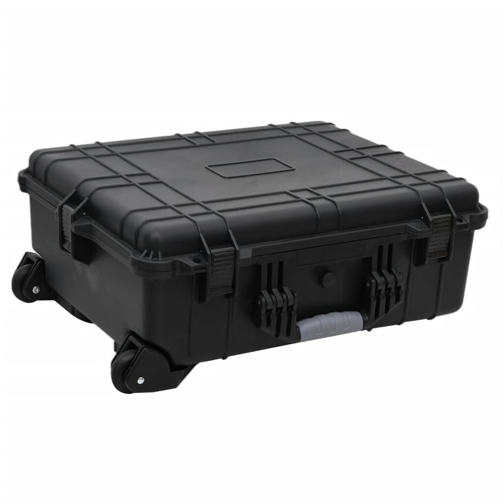 vidaXL Letecký kufor na kolieskach čierny 63x50x23 cm PP