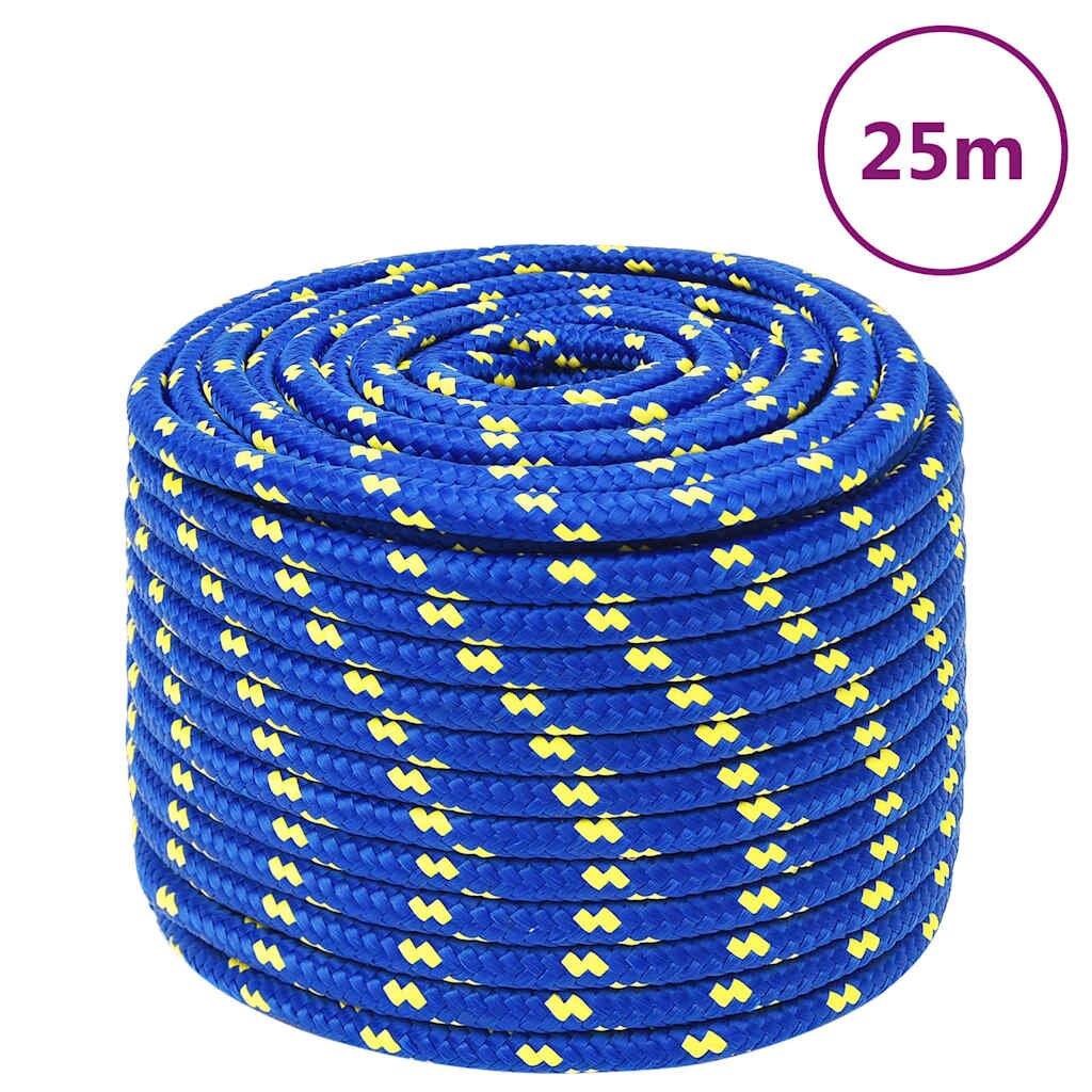 vidaXL Lodné lano modré 14 mm 25 m polypropylén