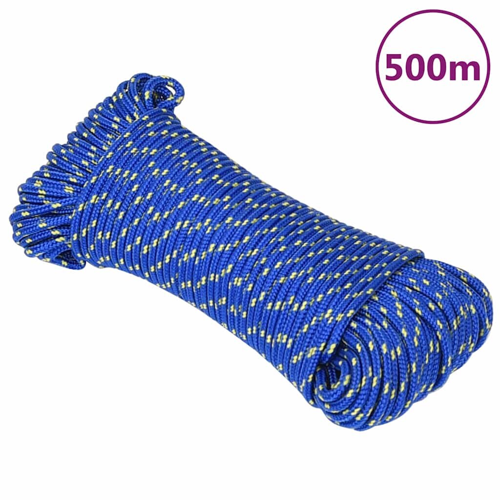 vidaXL Lodné lano modré 5 mm 500 m polypropylén
