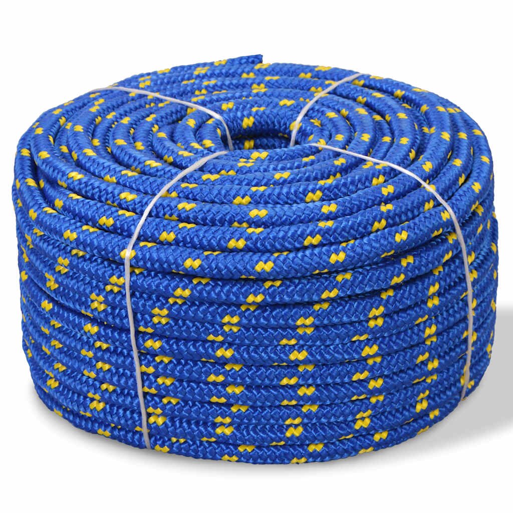 vidaXL Lodné lano polypropylén 6 mm 100 m modré
