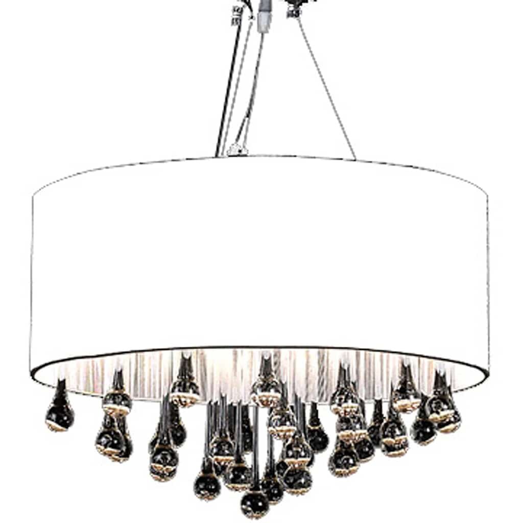 vidaXL Luster s 85 krištáľmi biely