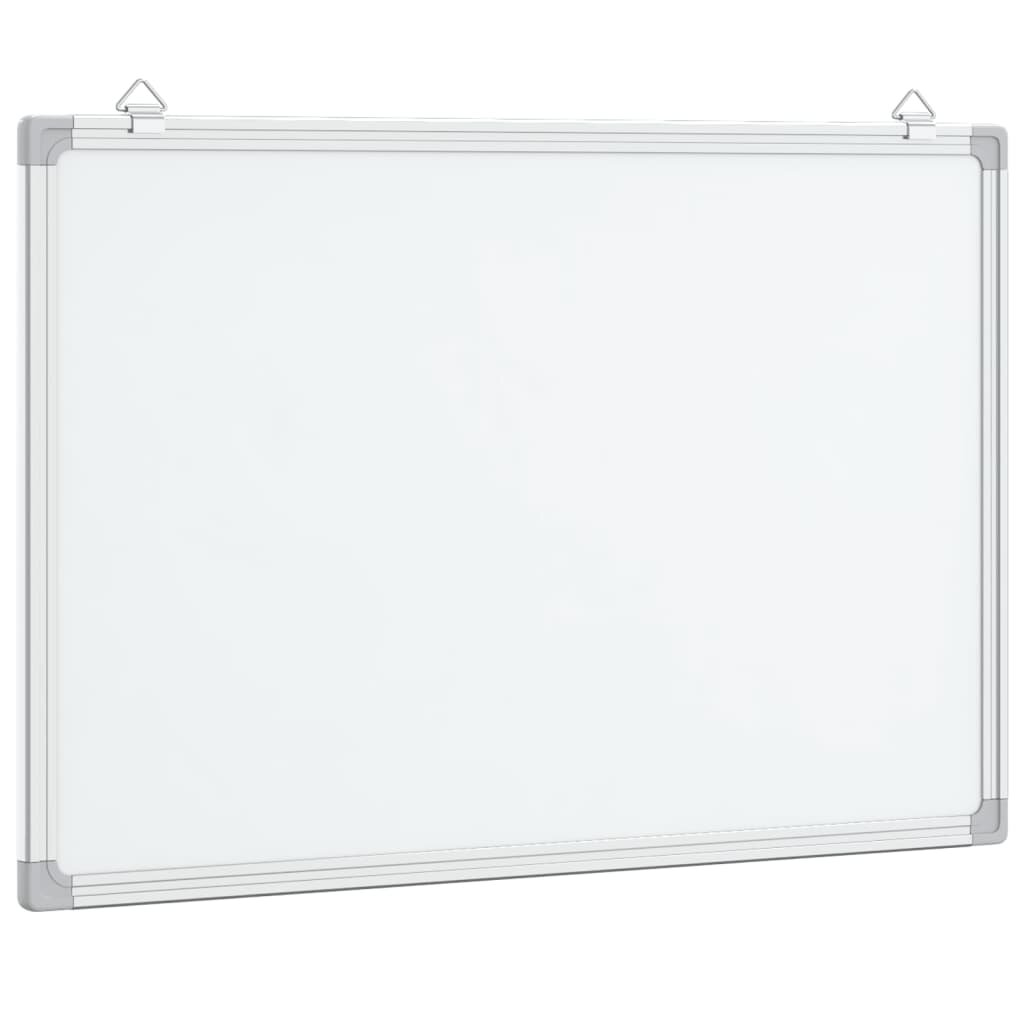vidaXL Magnetická biela tabuľa 80x60x17 cm hliník