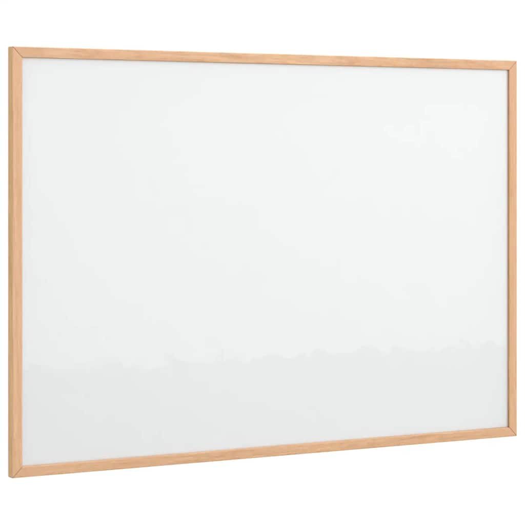 vidaXL Magnetická biela tabuľa s rámom z masívneho borovicového dreva 80x55 cm
