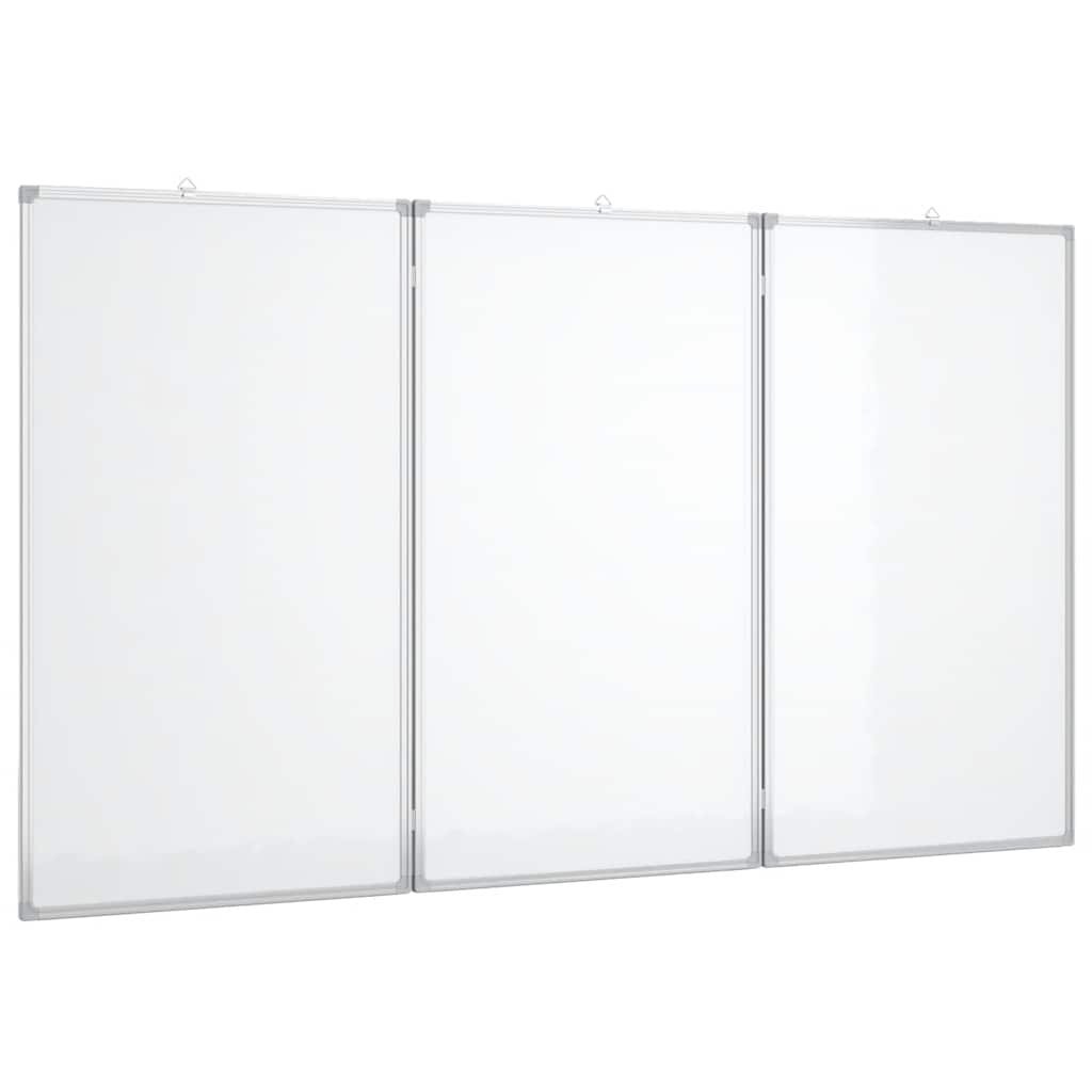 vidaXL Magnetická biela tabuľa skladacia 120x100x17 cm hliník