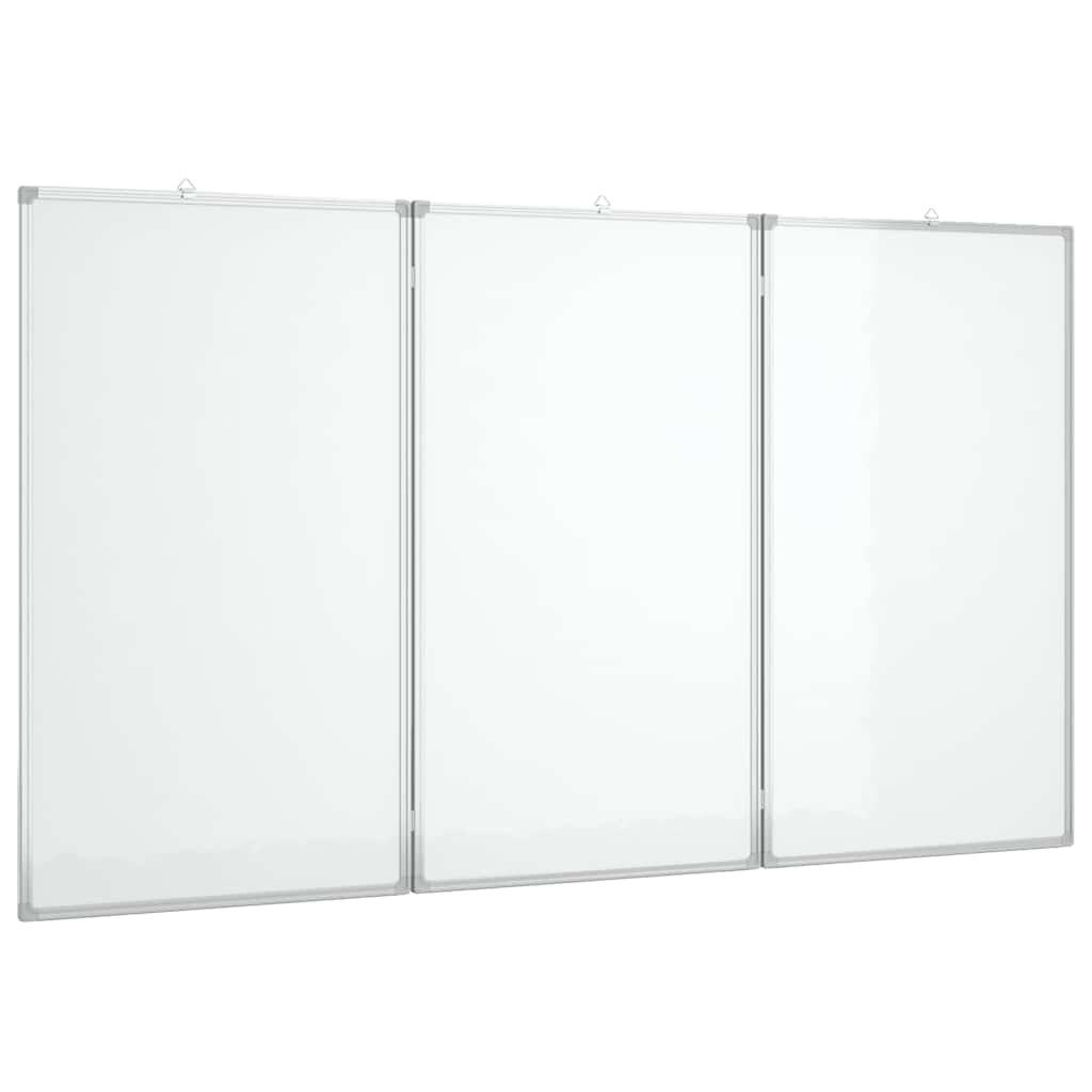 vidaXL Magnetická biela tabuľa skladacia 150x100x17 cm hliník