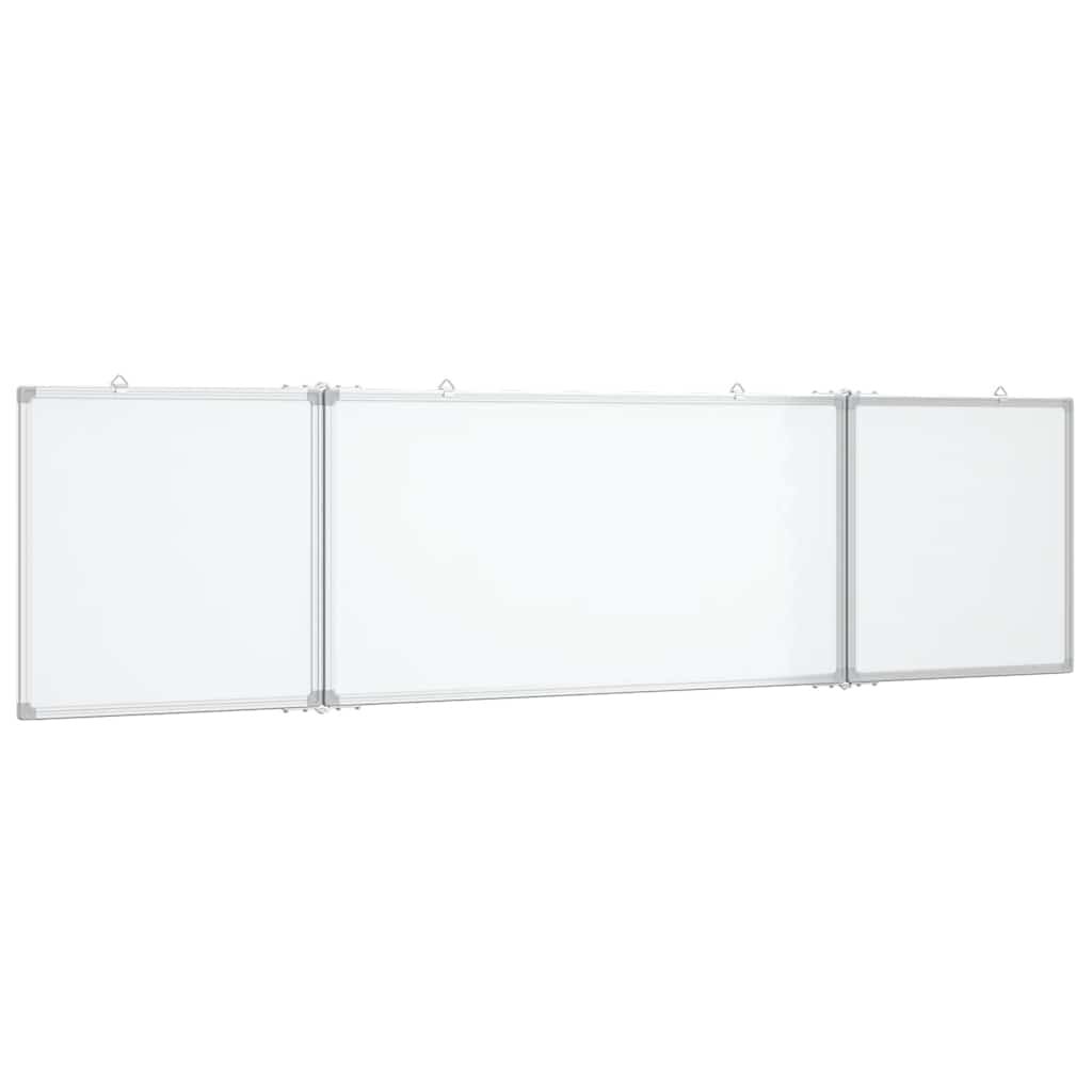 vidaXL Magnetická biela tabuľa skladacia 160x40x17 cm hliník