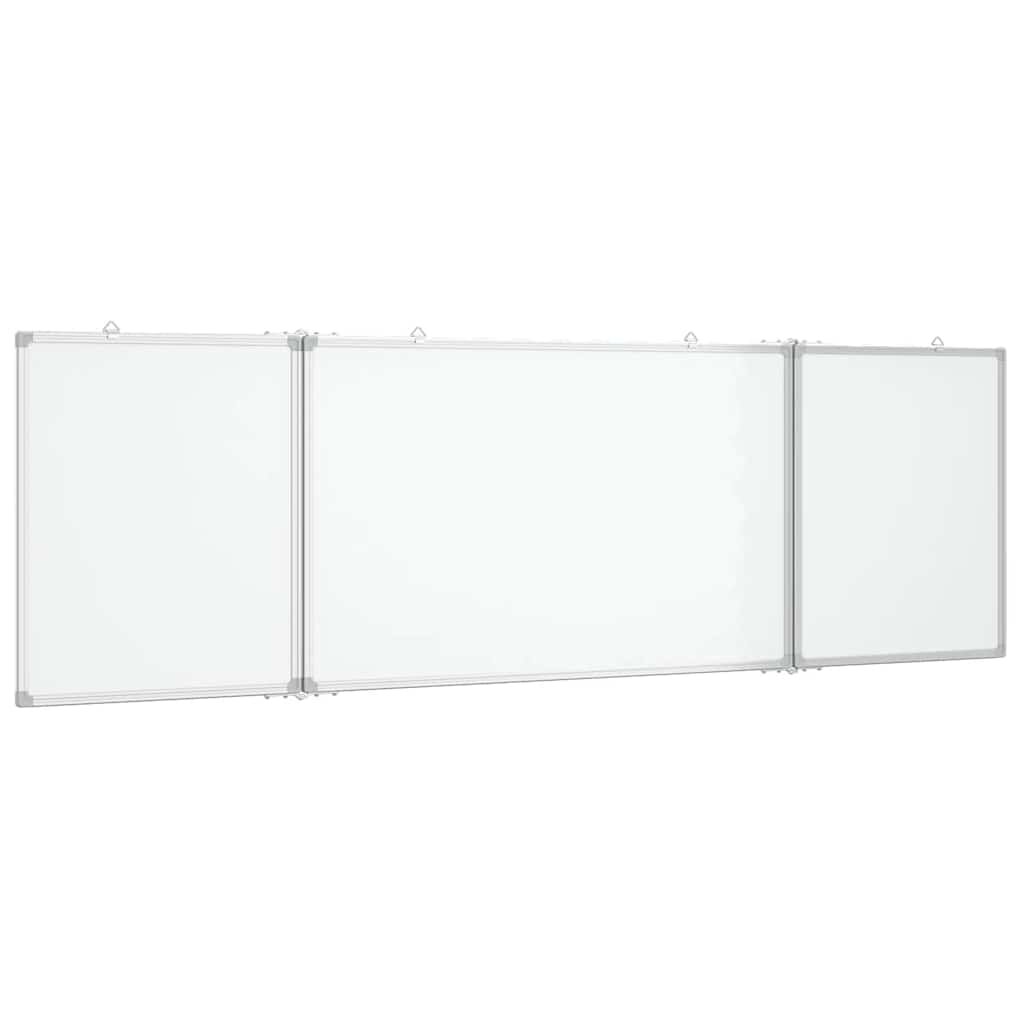 vidaXL Magnetická biela tabuľa skladacia 160x50x17 cm hliník
