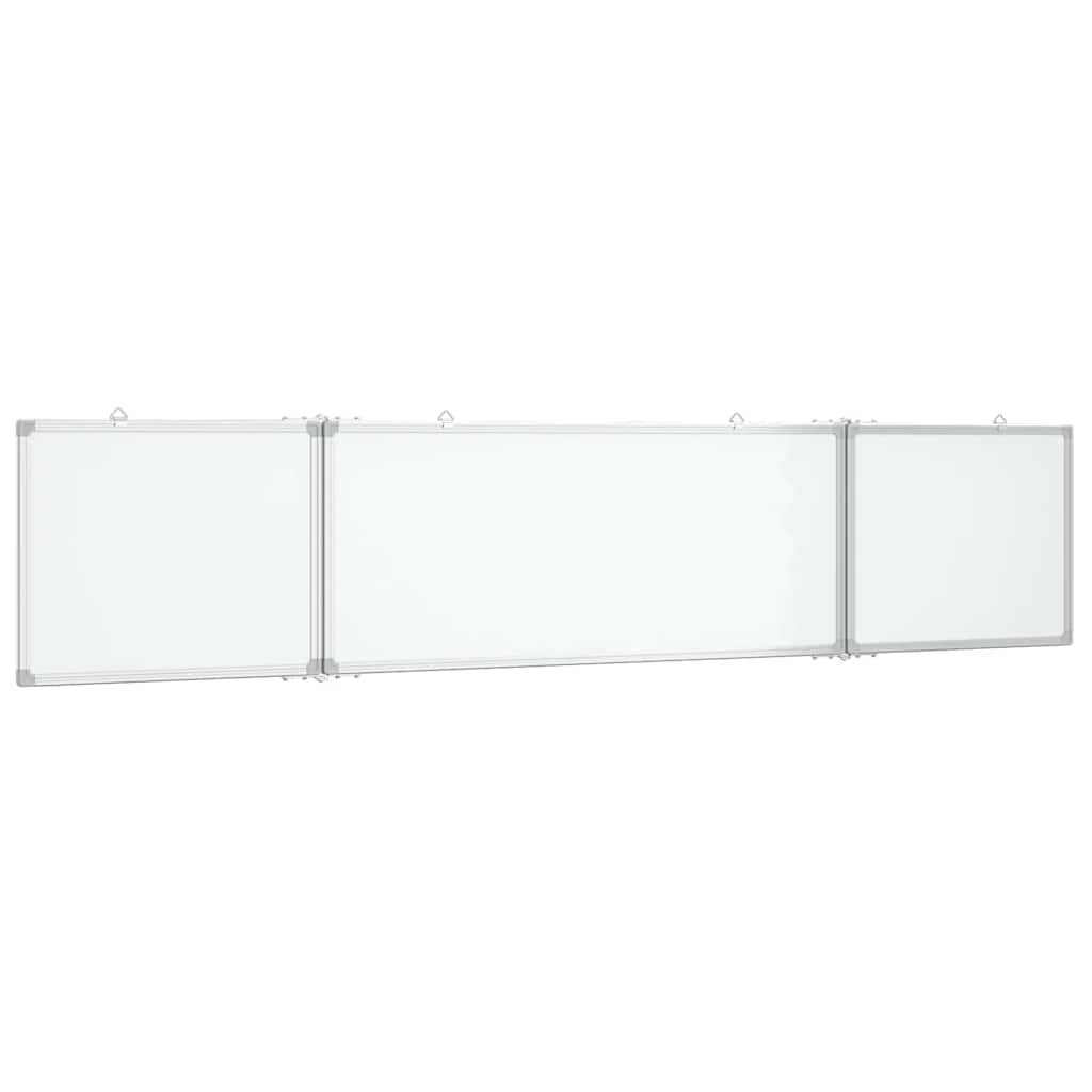 vidaXL Magnetická biela tabuľa skladacia 200x40x17 cm hliník