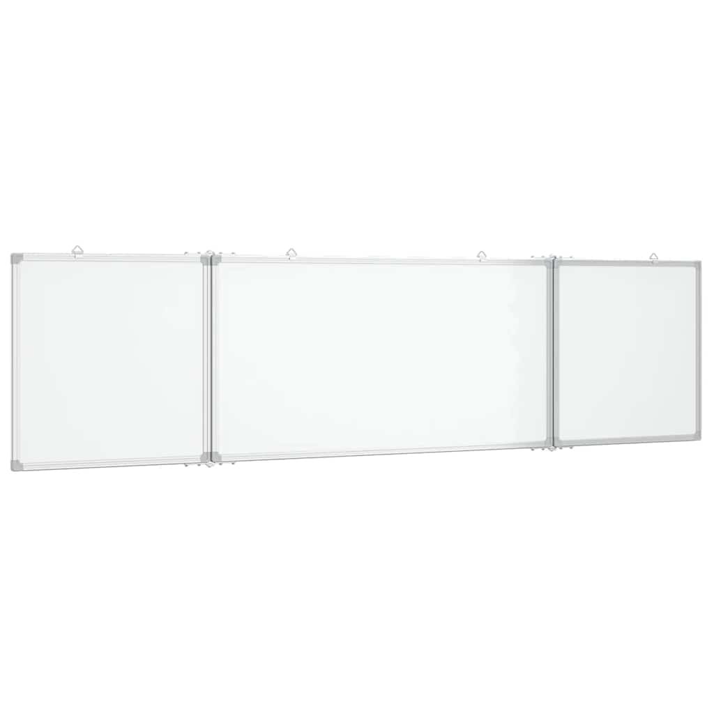 vidaXL Magnetická biela tabuľa skladacia 200x50x17 cm hliník