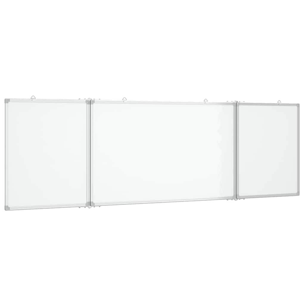 vidaXL Magnetická biela tabuľa skladacia 200x60x17 cm hliník