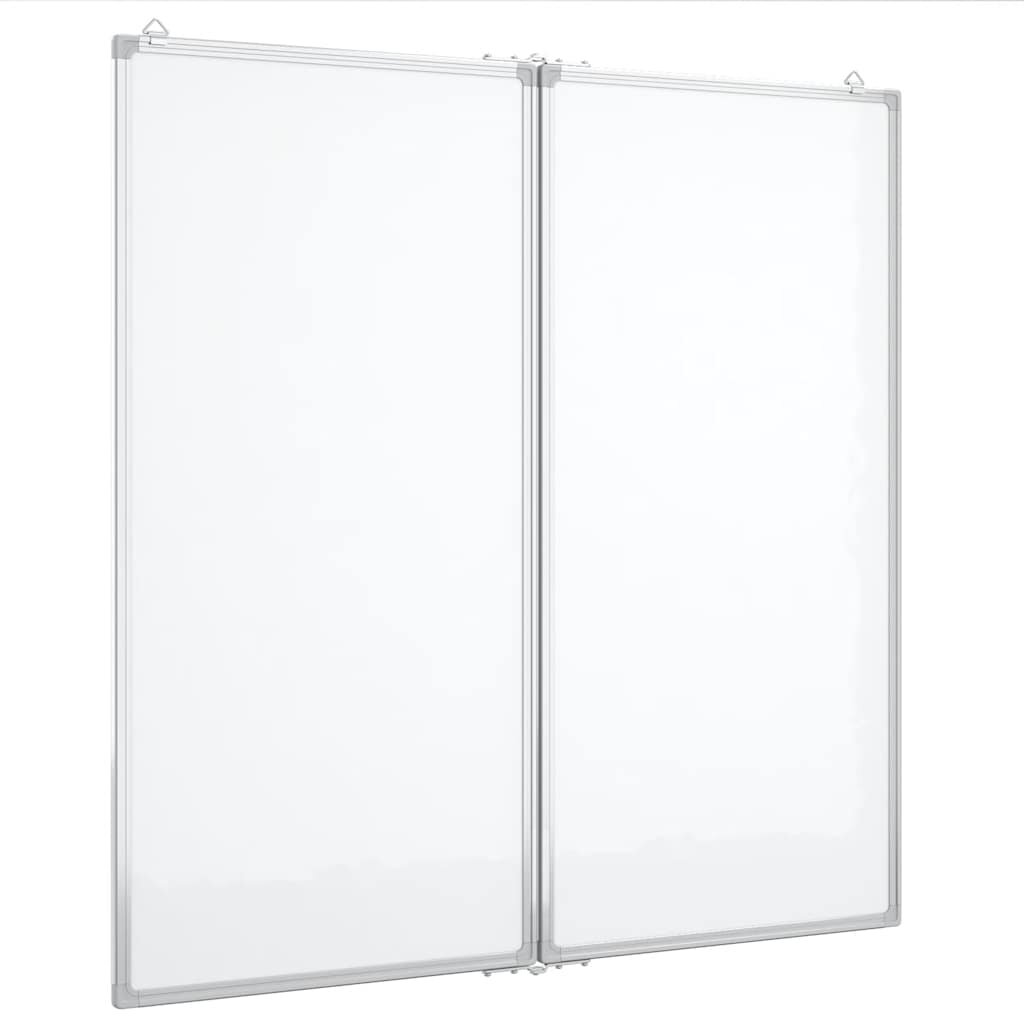 vidaXL Magnetická biela tabuľa skladacia 80x80x17 cm hliník
