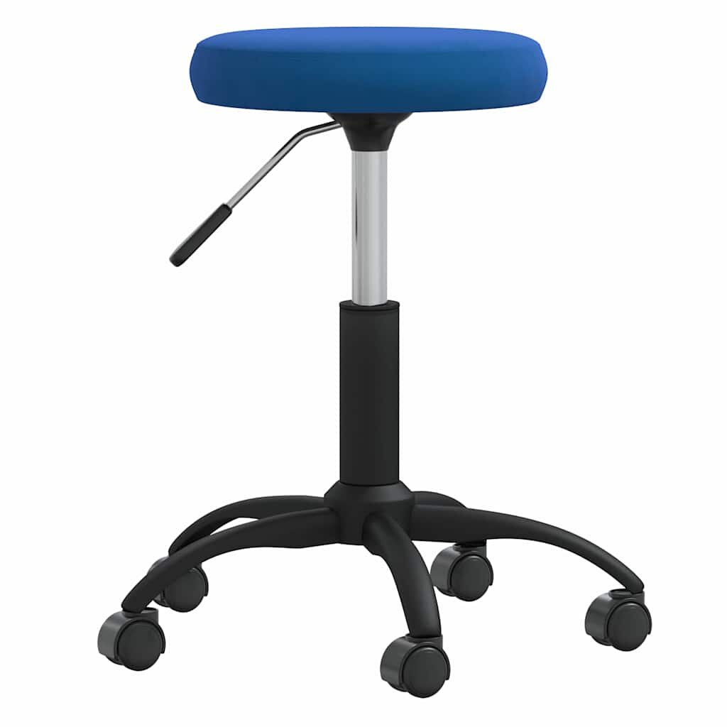 vidaXL Masážna stolička zamatová modrá