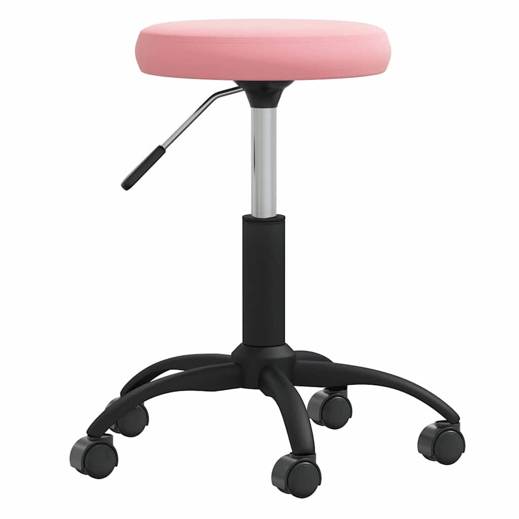 vidaXL Masážna stolička zamatová ružová