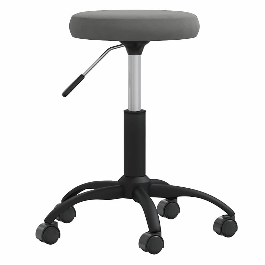 vidaXL Masážna stolička zamatová tmavosivá