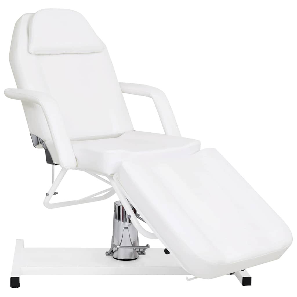 vidaXL Masážny stôl biely 180x62x(87-112) cm